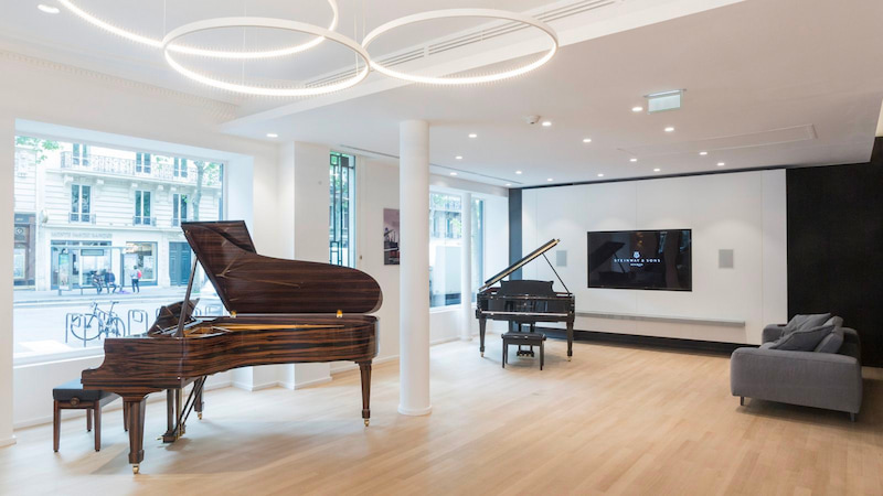 Interior of the Bang & Olufsen flagship store in Soho, New York City