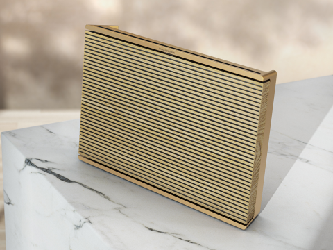 Loa B&O Beosound Level Gold Tone / Light Oak