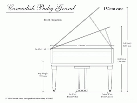 Kích thước đàn Piano cơ Grand và Upright Kích thước đàn Piano cơ Grand và Upright