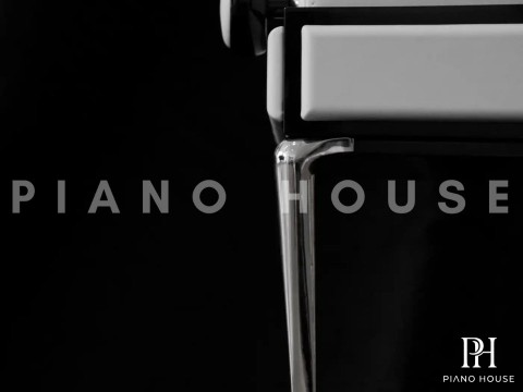 Ghế Đàn Piano White Leather | Thiết Kế Bởi Poul Henningsen | Denmark