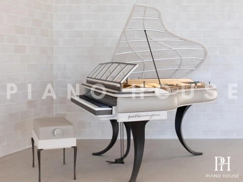 PH Grand Piano: PH170 Curated | Mineral Leather | White Oak and Burned Brass