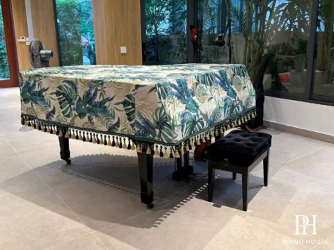 Khăn Phủ Grand Hoạ Tiết Cây Lá
