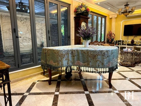 Khăn Phủ Grand Xanh 3D