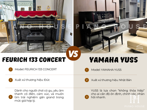 So Sánh Feurich 133 Concert & Yamaha YUS5