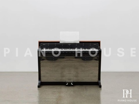 PH Pianette | Cognac Color Leather | Wood Panels and Chromed Metal Parts