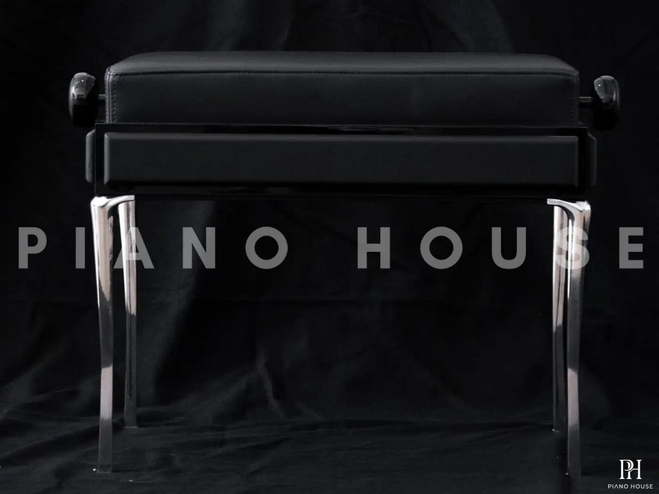 Ghế Đàn Piano Black Leather | Thiết Kế Bởi Poul Henningsen | Denmark