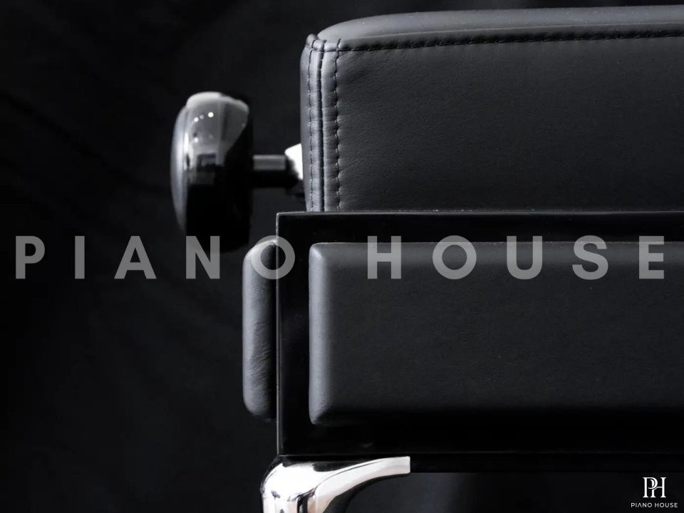 Ghế Đàn Piano Black Leather | Thiết Kế Bởi Poul Henningsen | Denmark