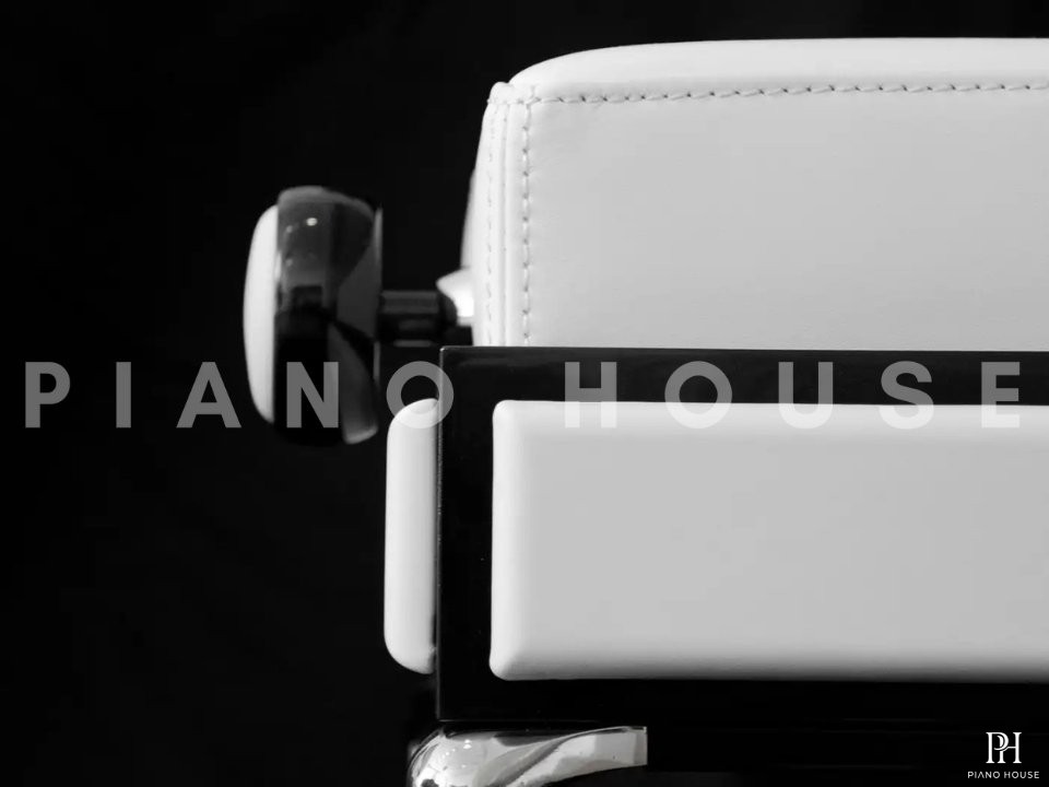 Ghế Đàn Piano White Leather | Thiết Kế Bởi Poul Henningsen | Denmark