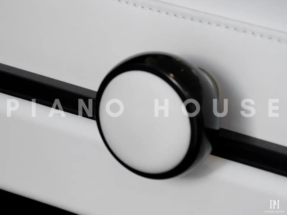 Ghế Đàn Piano White Leather | Thiết Kế Bởi Poul Henningsen | Denmark