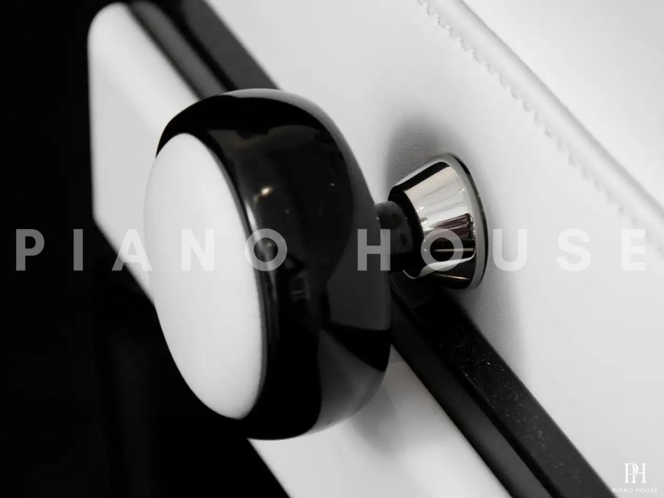 Ghế Đàn Piano White Leather | Thiết Kế Bởi Poul Henningsen | Denmark