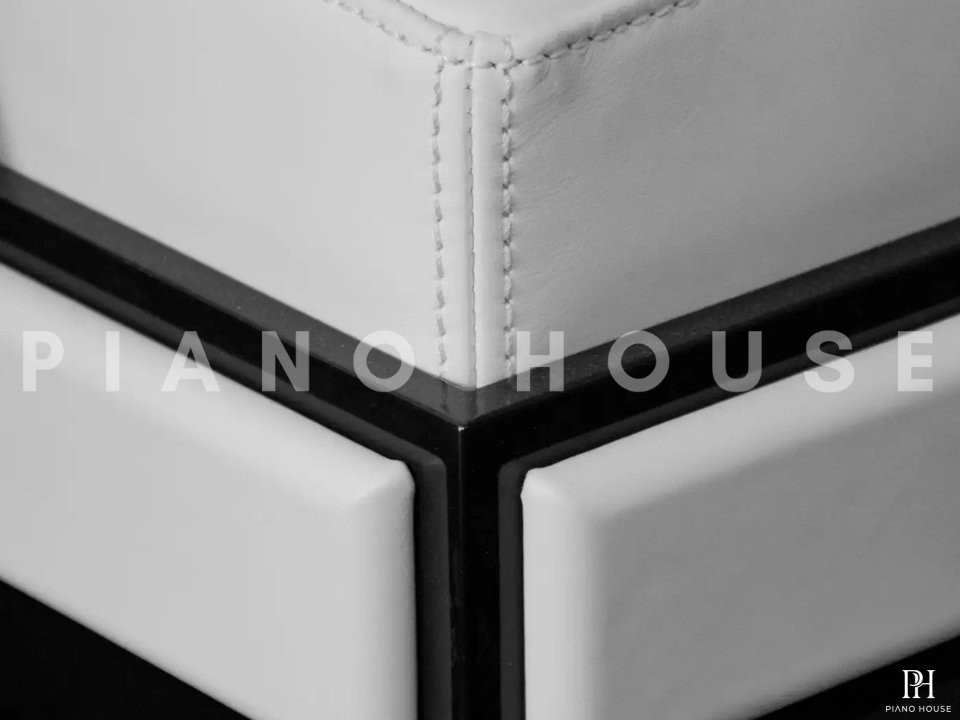 Ghế Đàn Piano White Leather | Thiết Kế Bởi Poul Henningsen | Denmark