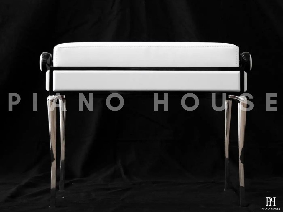 Ghế Đàn Piano White Leather | Thiết Kế Bởi Poul Henningsen | Denmark