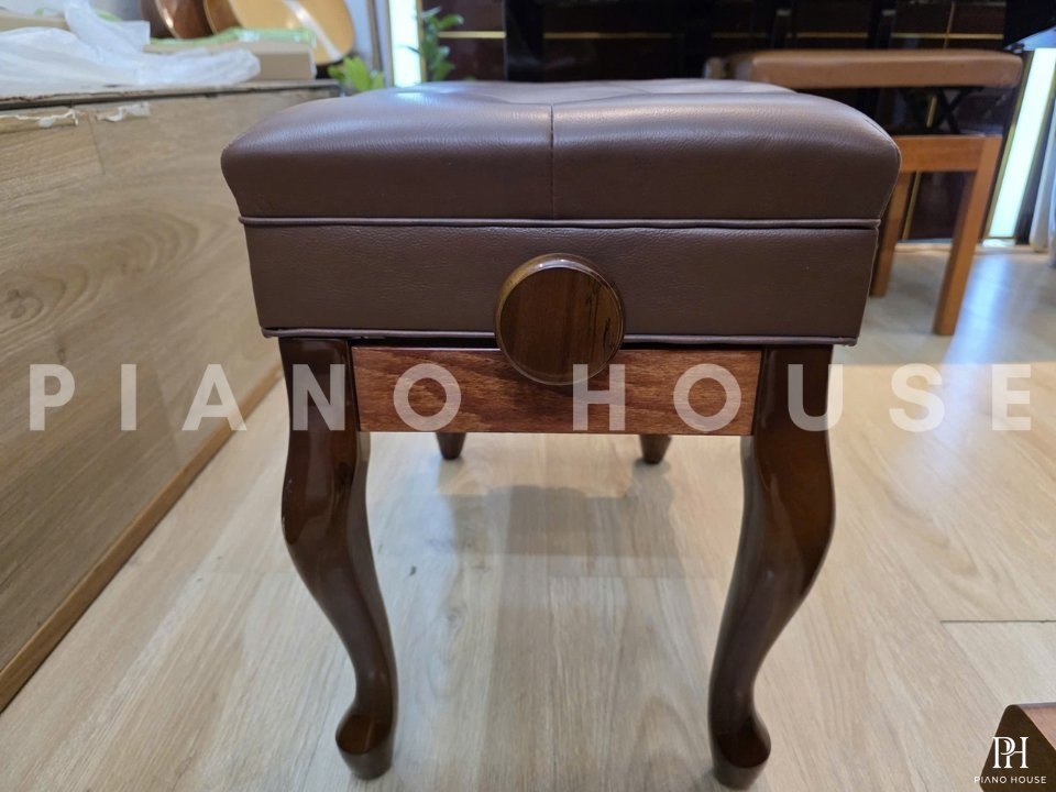 Ghế Piano Mahogany Chân Cong Cao Cấp (USED)