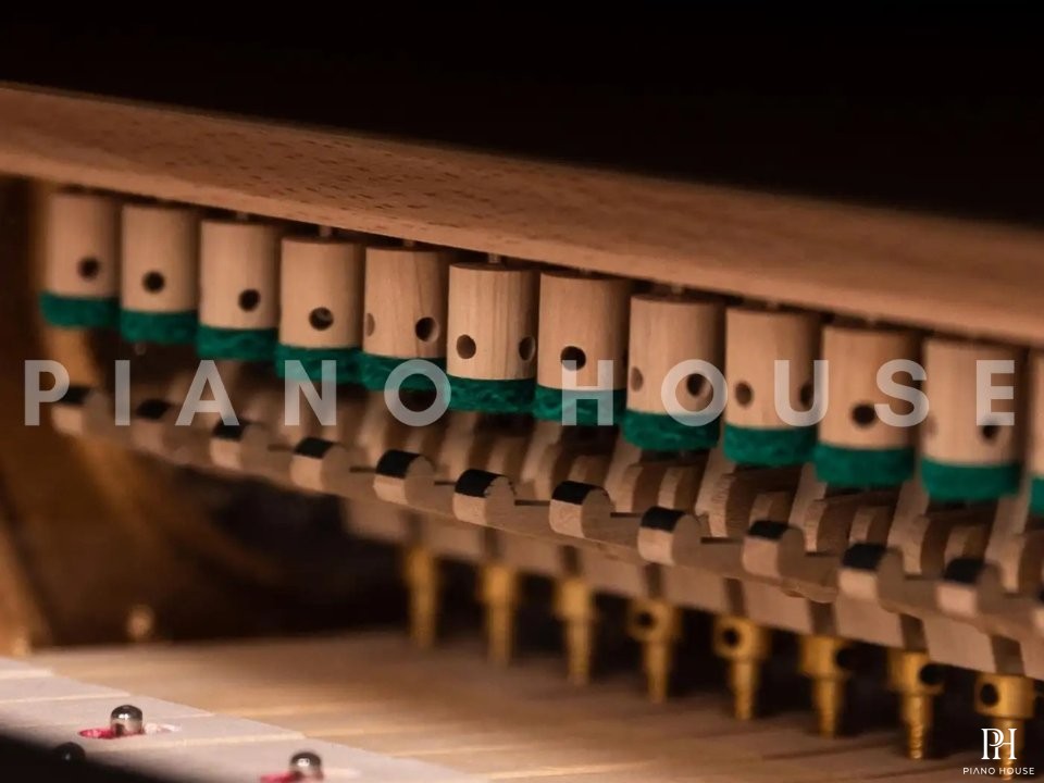 PH Grand Piano: PH159 Legacy Black Woven Leather | Oxidized Brass | Walnut Wood