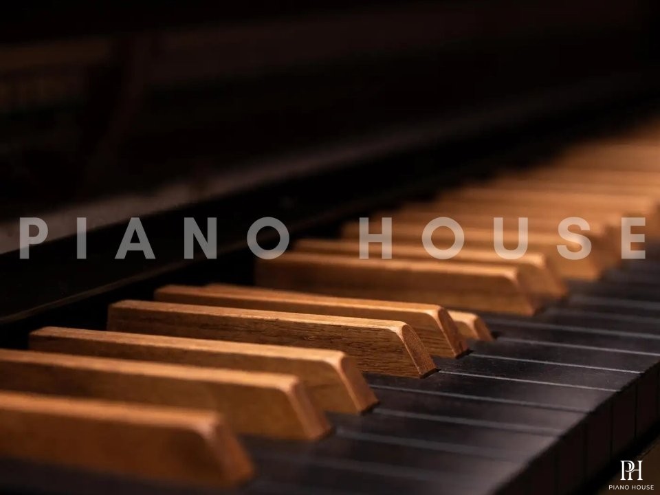 PH Grand Piano: PH159 Legacy Black Woven Leather | Oxidized Brass | Walnut Wood