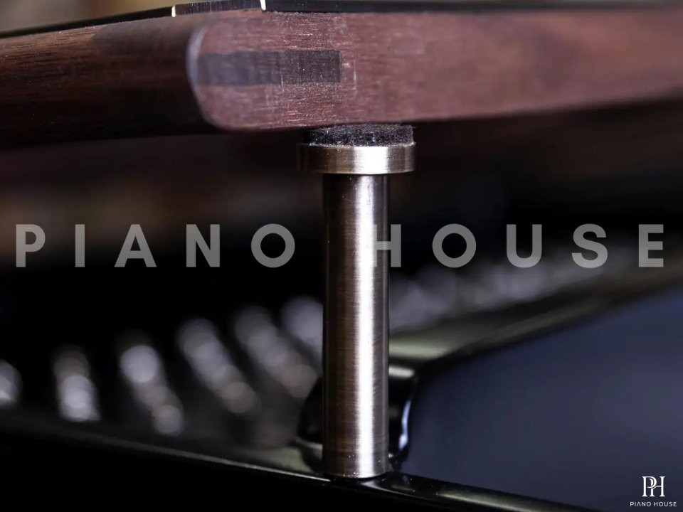 PH Grand Piano: PH159 Legacy Black Woven Leather | Oxidized Brass | Walnut Wood