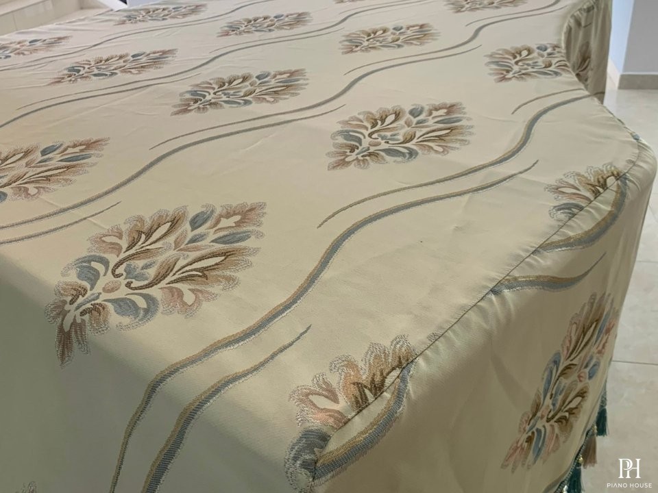 Khăn Phủ Gấm Dầy + Tua Rua Cho Đàn Grand Piano