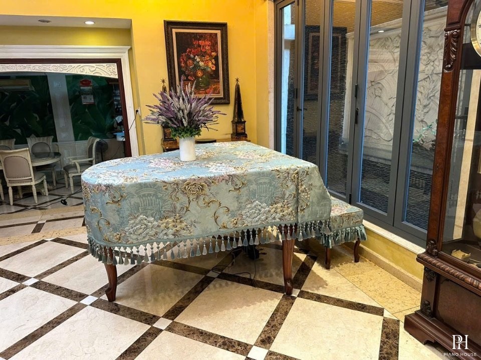 Khăn Phủ Grand Xanh 3D