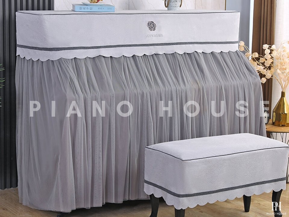 Khăn Phủ Nhung 4 chiều cao cấp may theo nhu cầu cho đàn Upright (Full đàn)