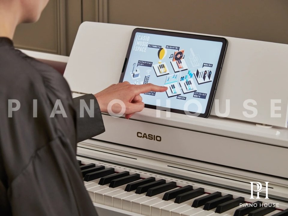 Casio AP-300 White Pedal System Layout