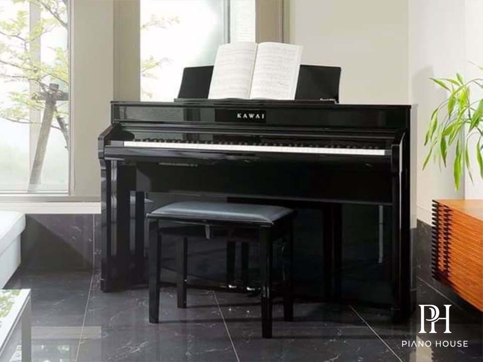 Kawai CS8 Polished Ebony Upright Digital Piano
