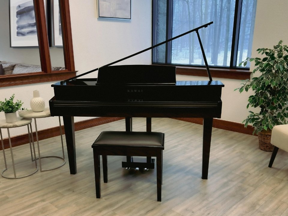 Kawai DG30 Open Lid Grand Shell Perspective