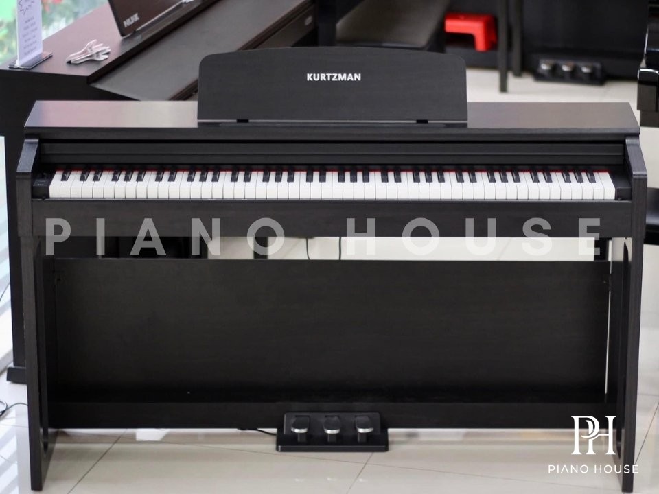 Kurtzman KS1-B Satin Black Modern Digital Piano Cabinet
