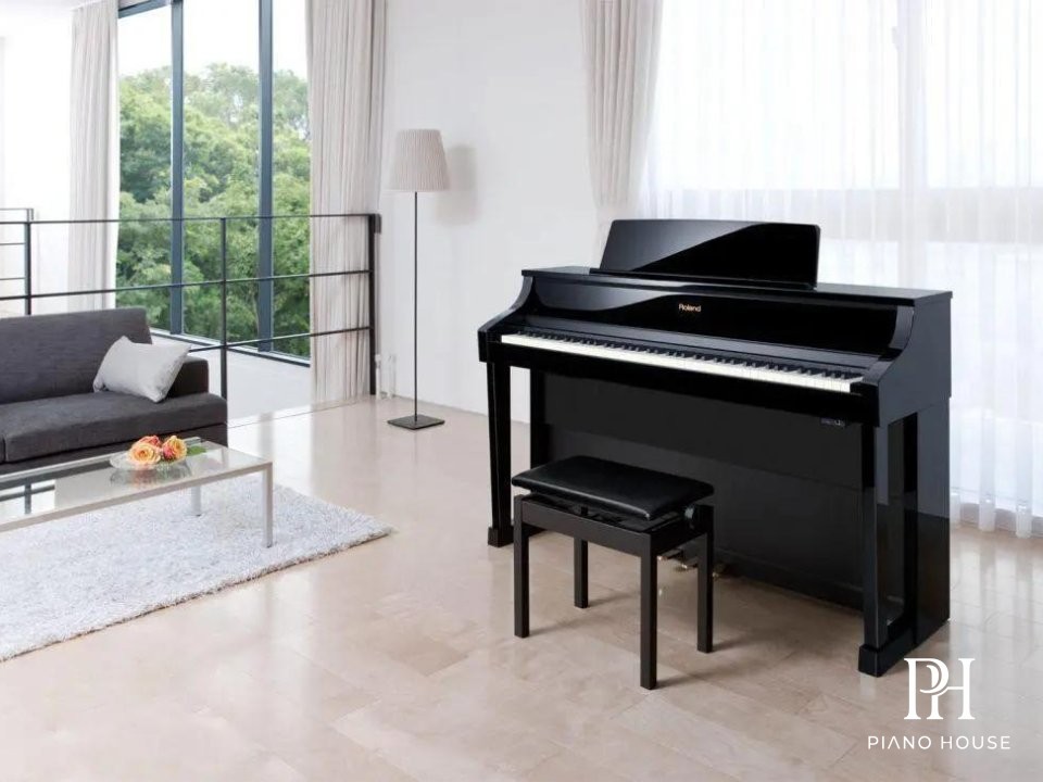 Roland HP508 PE Flagship Luxury Polished Ebony Digital Piano Cabinet