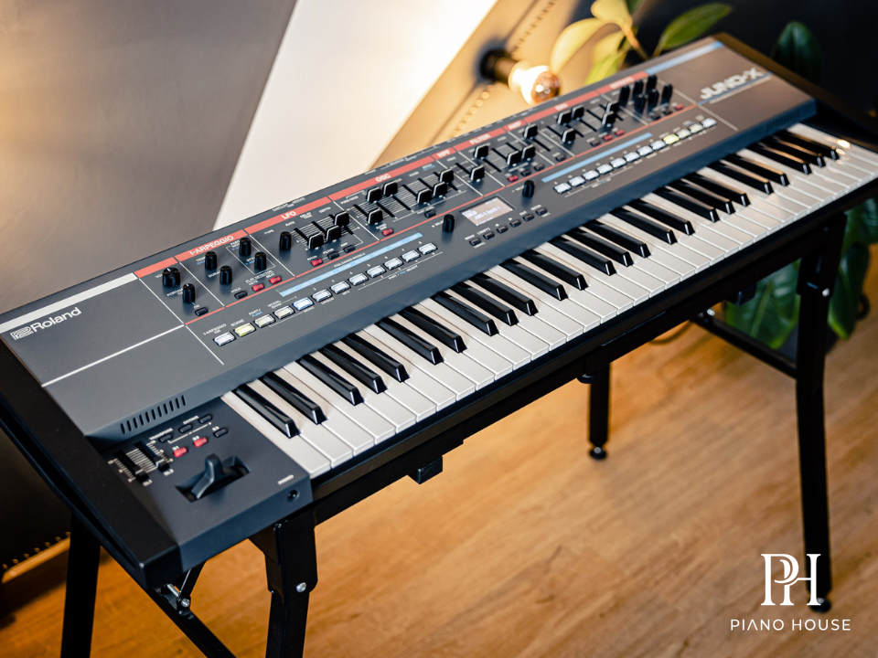 Roland JUNO-X Synthesizer Fader and Parameter Slider Interface