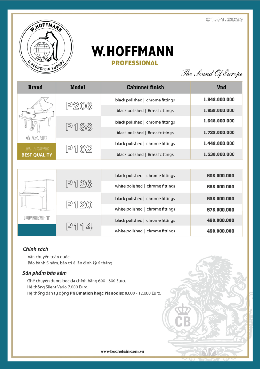 W.Hoffmann Pricing Info 1