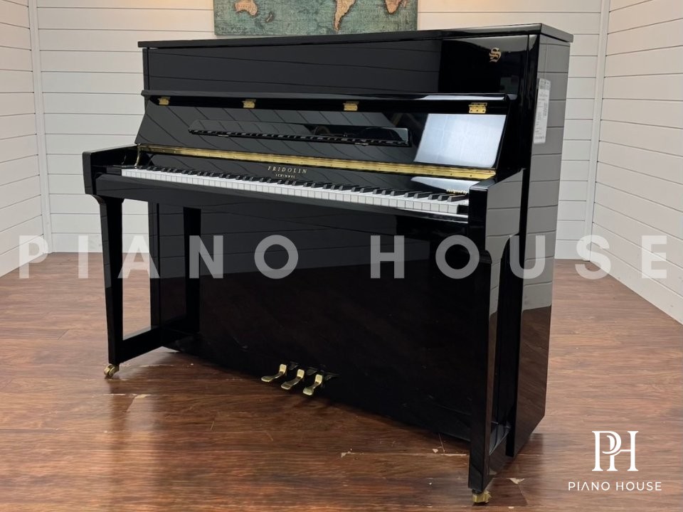 Fridolin Schimmel F121 Luxury Satin Black Upright Piano
