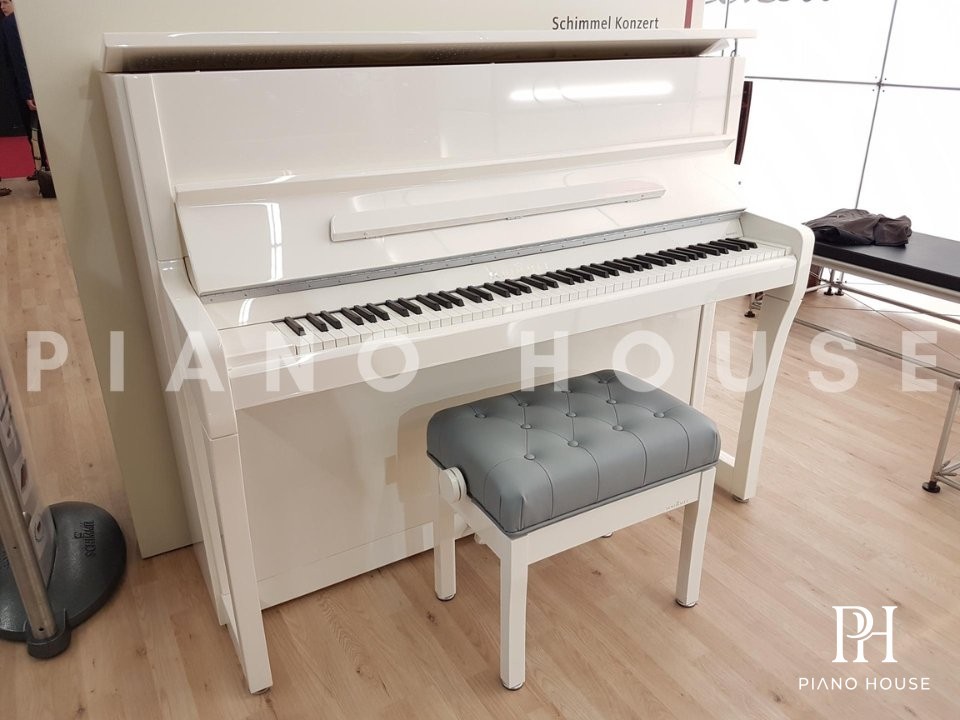 Schimmel Konzert C122 Elegance White Luxury Upright Piano Overview presentation