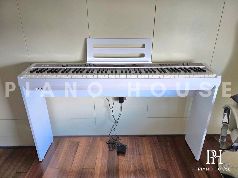 NUX NPK-20 Flagship White Portable Digital Piano Setup