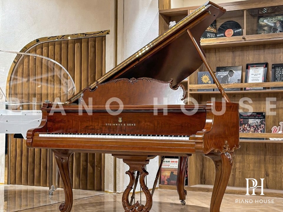 Steinway Louis XV Detailed Lyre and Carved Legs Finish