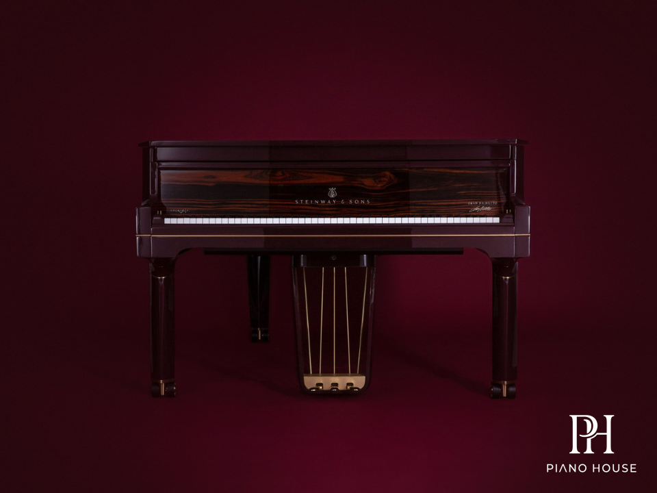 Steinway Model B The Midnight Red Luxury Edition Open Lid