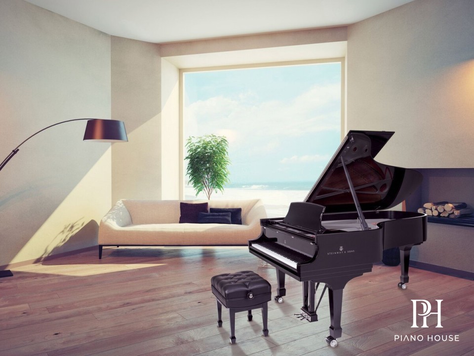 Steinway Model C-227 Polished Ebony