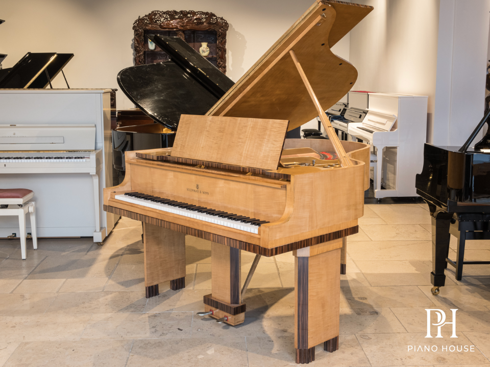 Steinway Model M-170 Art Deco Limited Edition Open Lid Overview
