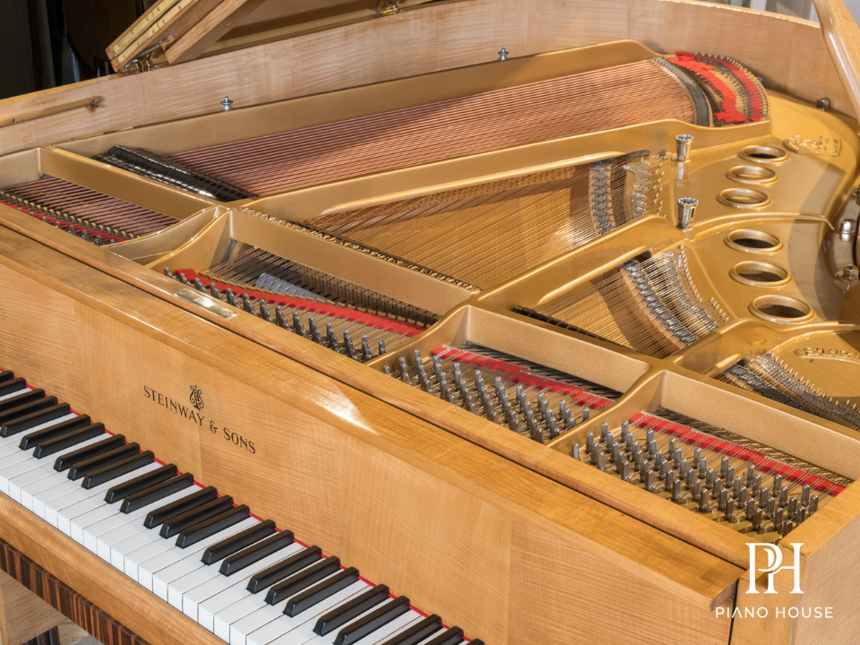 Steinway M170 Art Deco Detailed Music Desk and Keyboard View