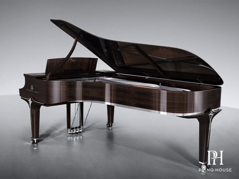 Steinway Spirio Black Diamond Rim and Soundboard Detail View