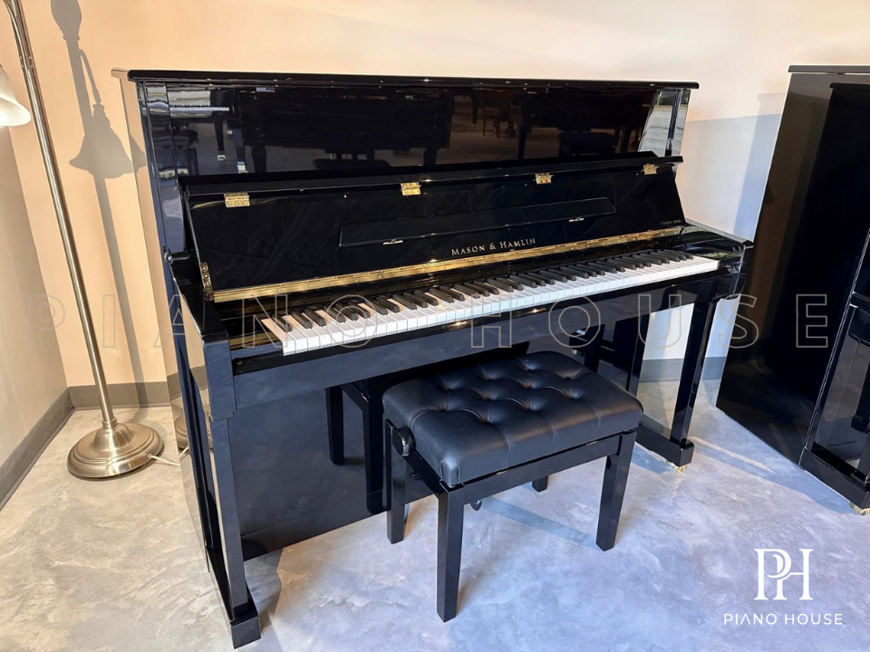 Classic Series MHC120U Luxury Satin Black Professional Upright Piano