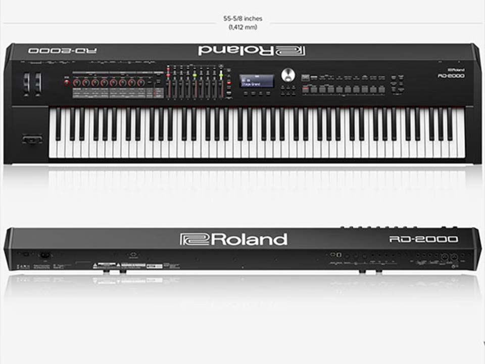 Bàn phím PHA-50 của đàn ROLAND RD-2000 với kết cấu lai gỗ và nhựa