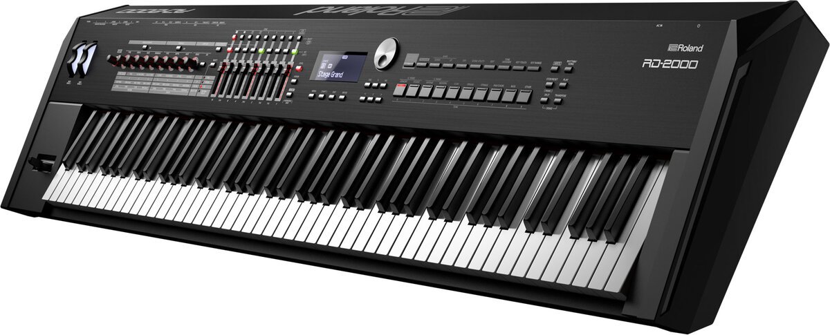 Đàn piano điện ROLAND RD-2000 với giao diện điều khiển trực quan và bánh xe pitch/mod