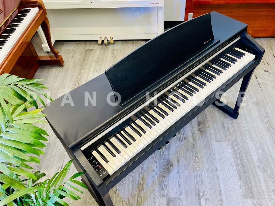 Toàn cảnh thiết kế dáng đứng của đàn piano điện KAWAI CA15 B màu đen bóng