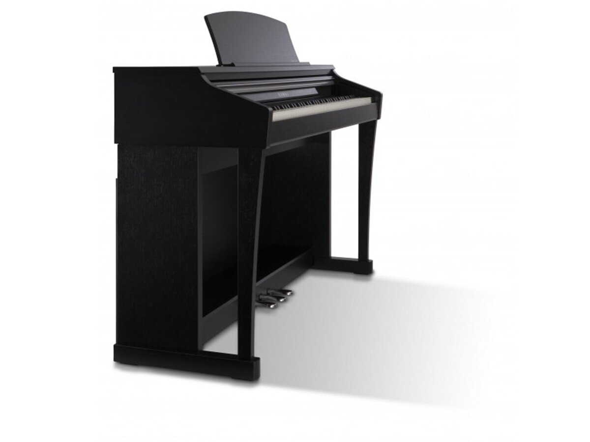 Góc chụp cận cảnh bàn phím gỗ nguyên khối của đàn KAWAI CA13 R