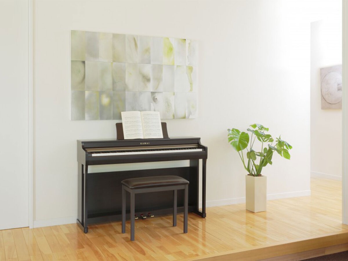 Đàn piano điện KAWAI CN23 R với lớp hoàn thiện gỗ gụ sang trọng