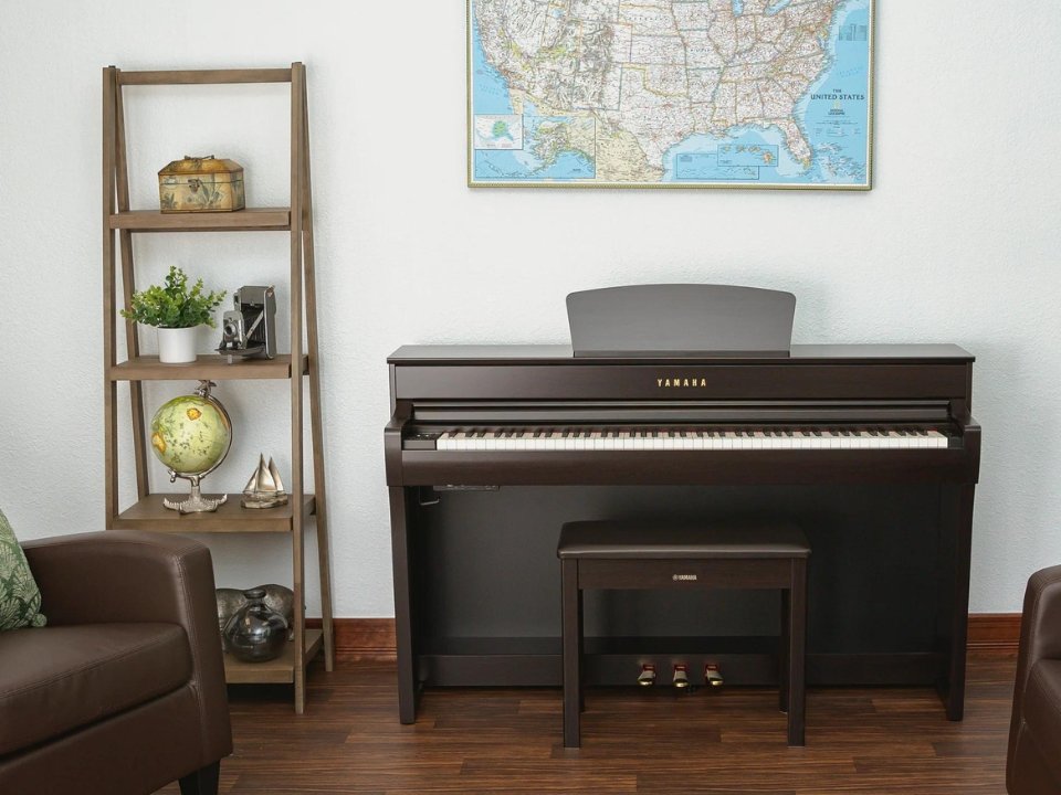 Hệ phím GrandTouch-S trên đàn piano điện YAMAHA CLP-735 R với bề mặt chống trượt