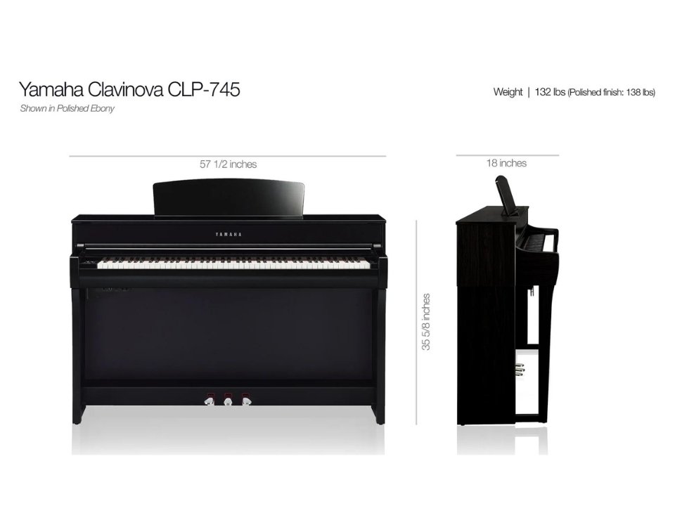 Chi tiết đàn YAMAHA CLP-745 WH - Hình 4