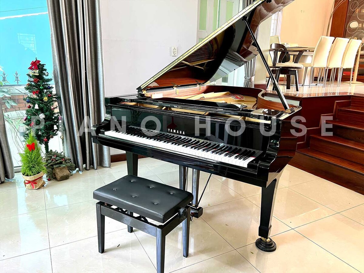 Toàn cảnh đàn grand piano YAMAHA C7B trong không gian biểu diễn